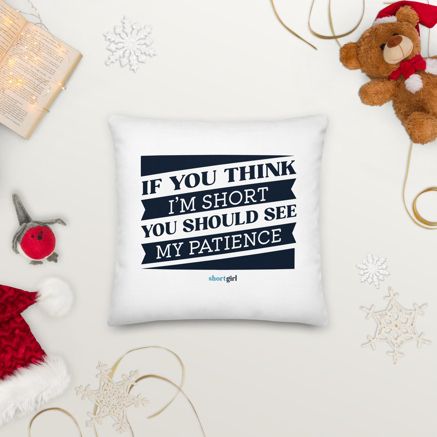 Premium Pillow - If you think I'm short, you should see my patience