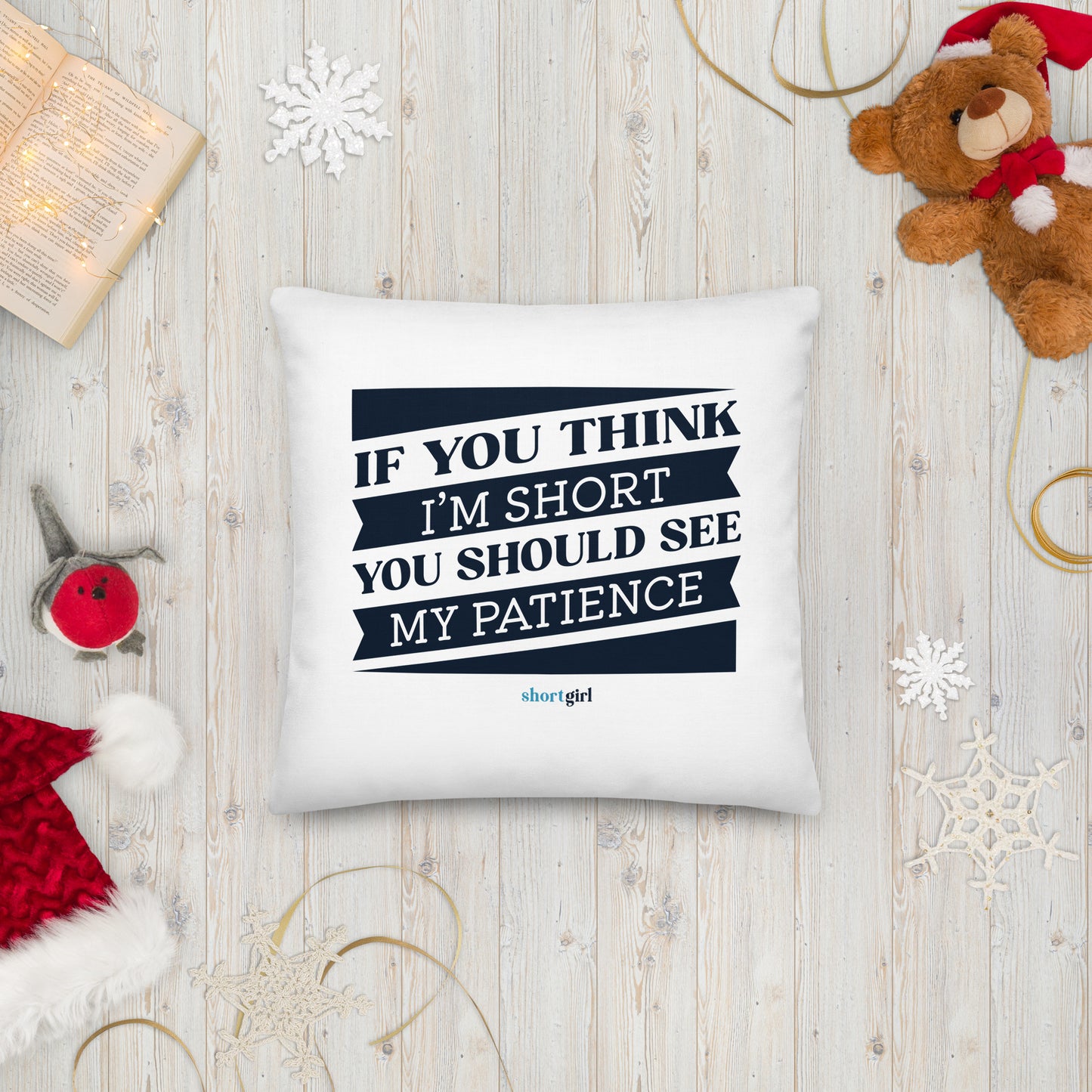 Premium Pillow - If you think I'm short, you should see my patience