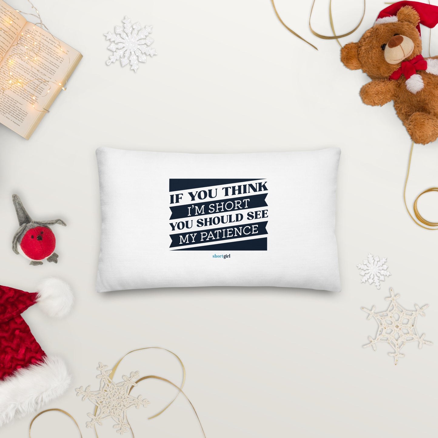 Premium Pillow - If you think I'm short, you should see my patience