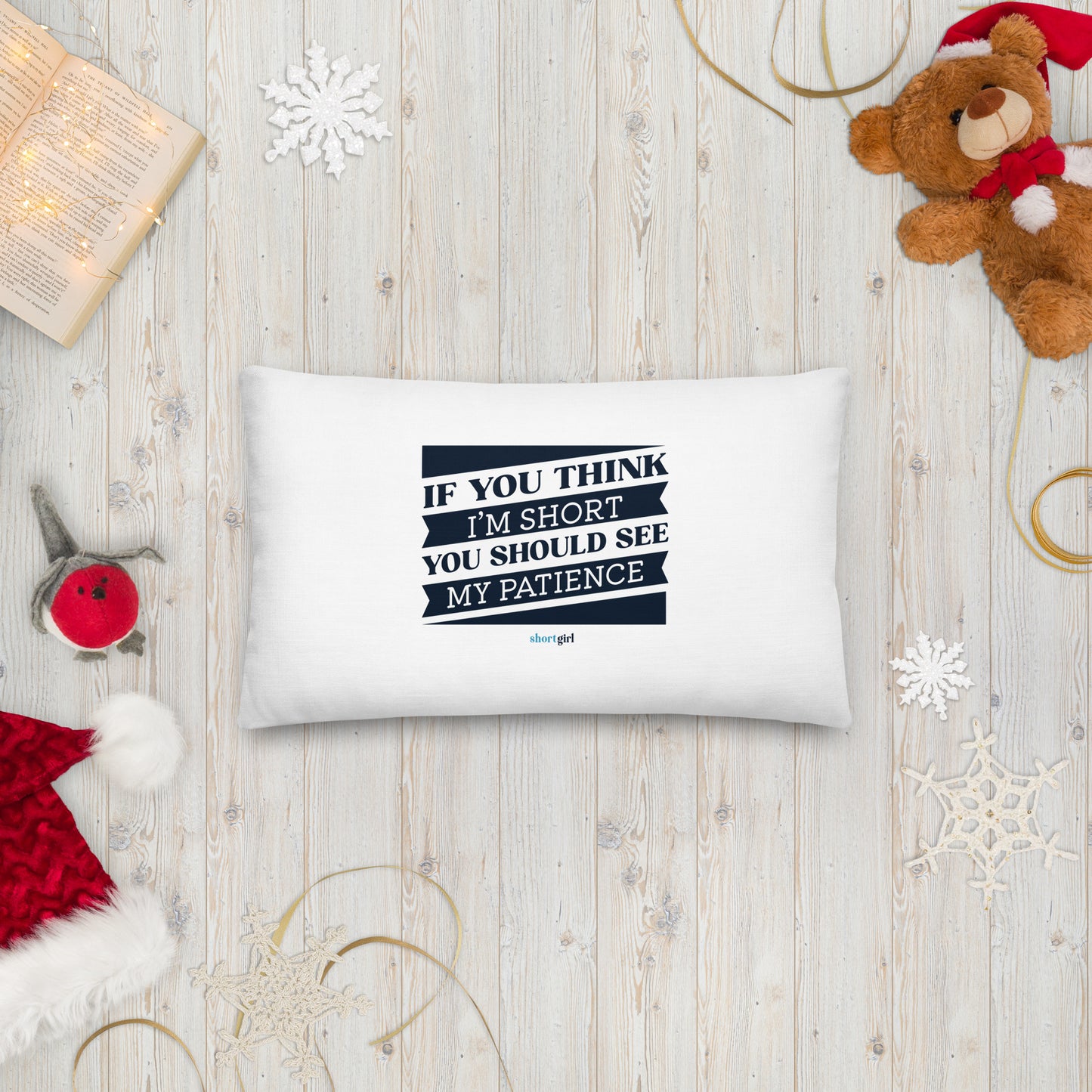 Premium Pillow - If you think I'm short, you should see my patience