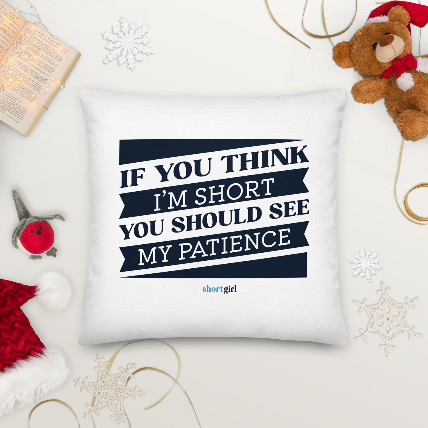 Premium Pillow - If you think I'm short, you should see my patience
