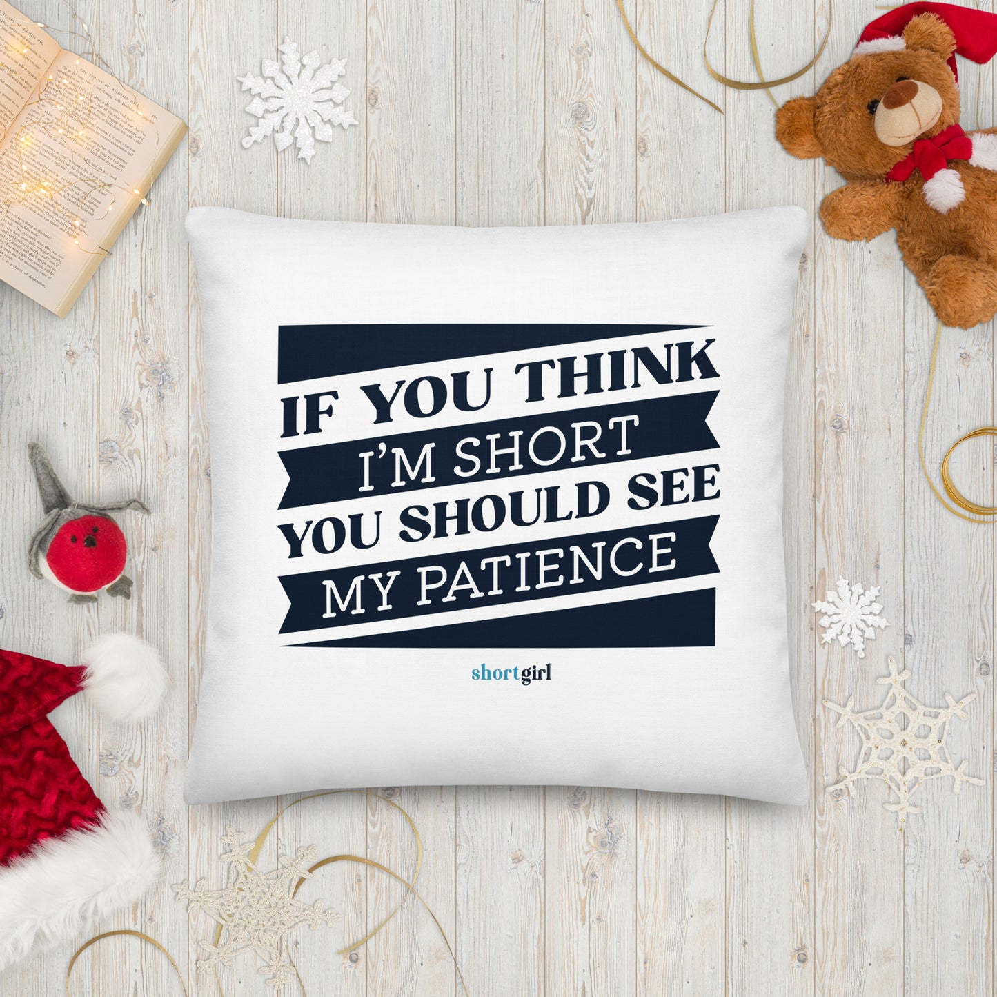 Premium Pillow - If you think I'm short, you should see my patience