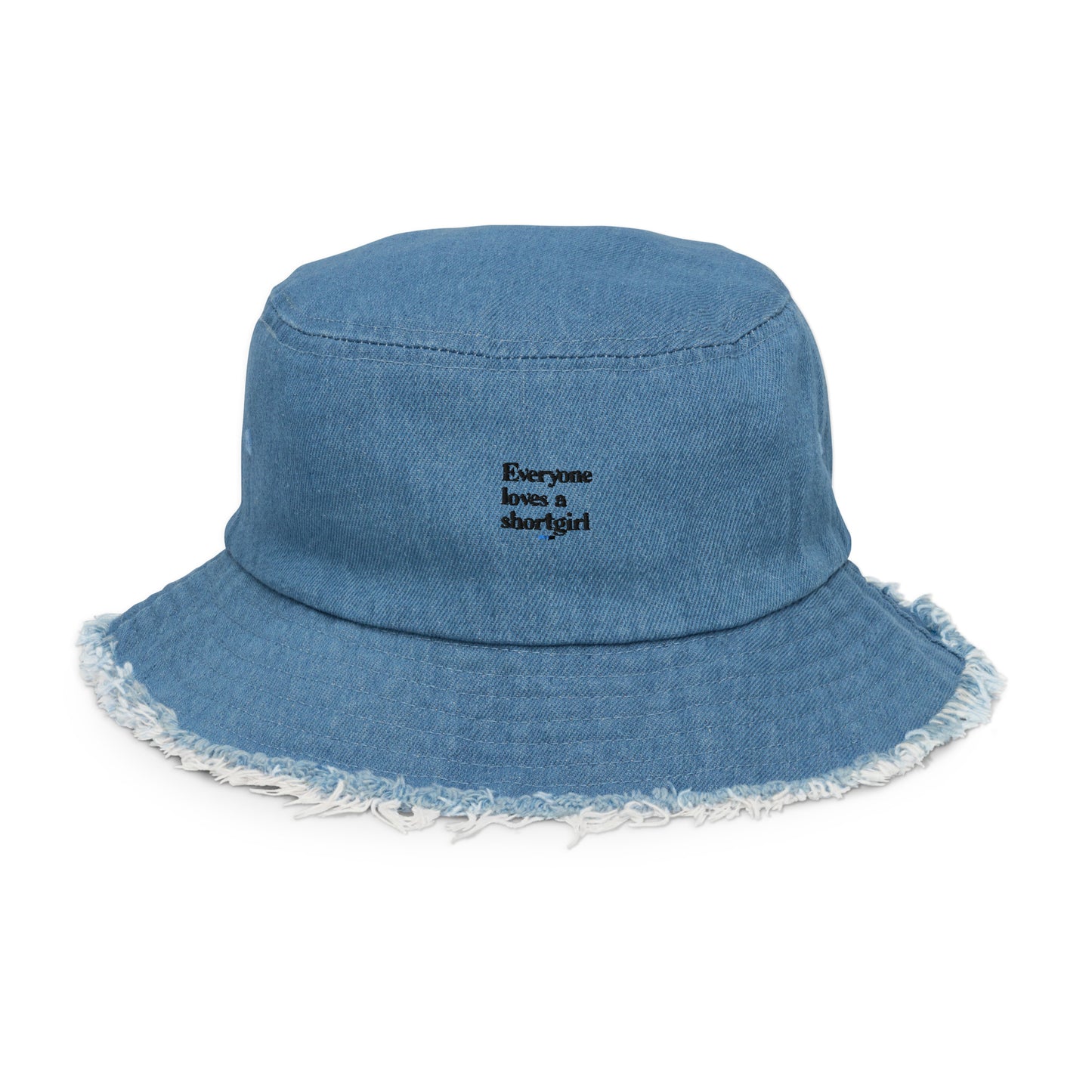 Distressed denim bucket hat - Everyone loves a shortgirl