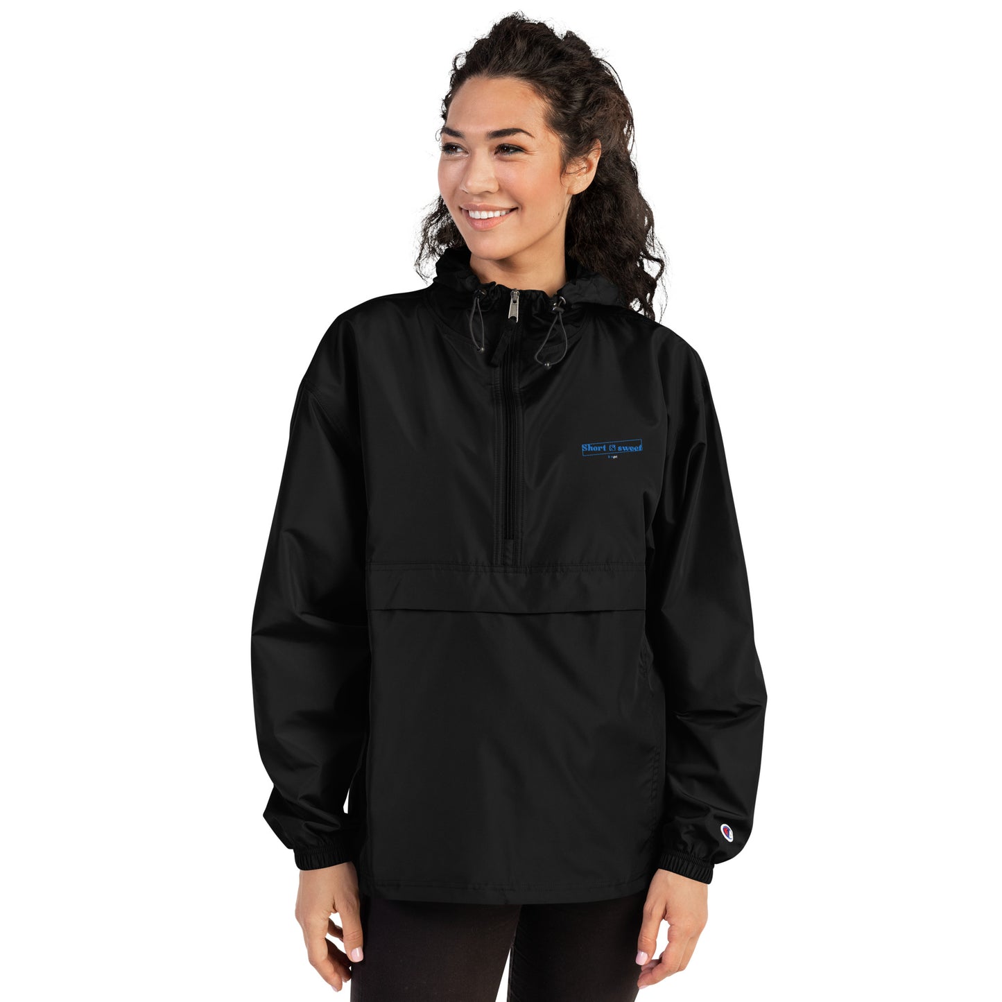 Embroidered Champion Packable Jacket - Short & sweet