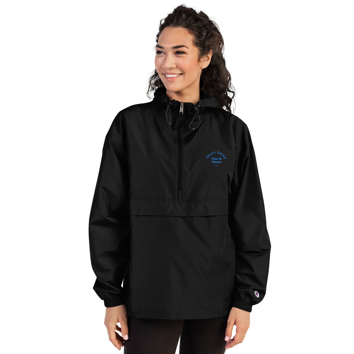 Embroidered Champion Packable Jacket - Short, Sassy, Cute & Classy