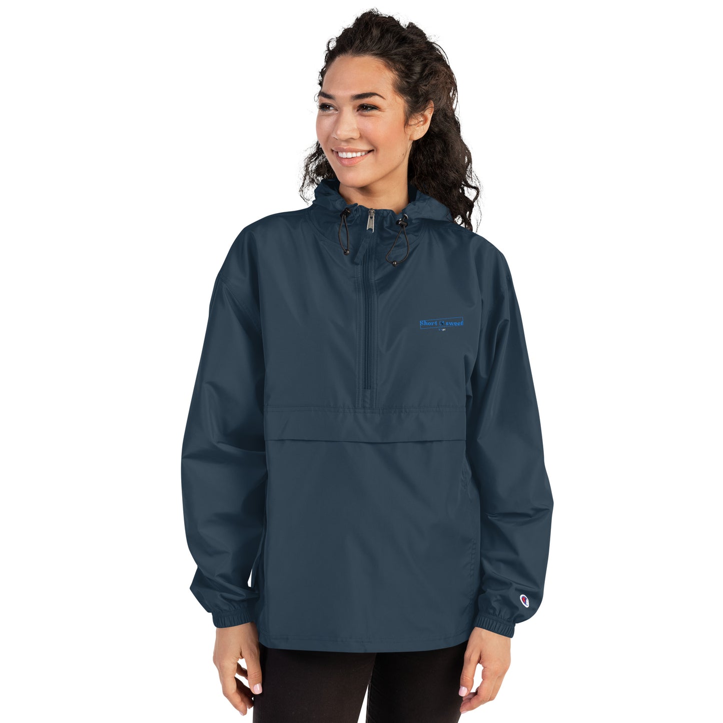 Embroidered Champion Packable Jacket - Short & sweet