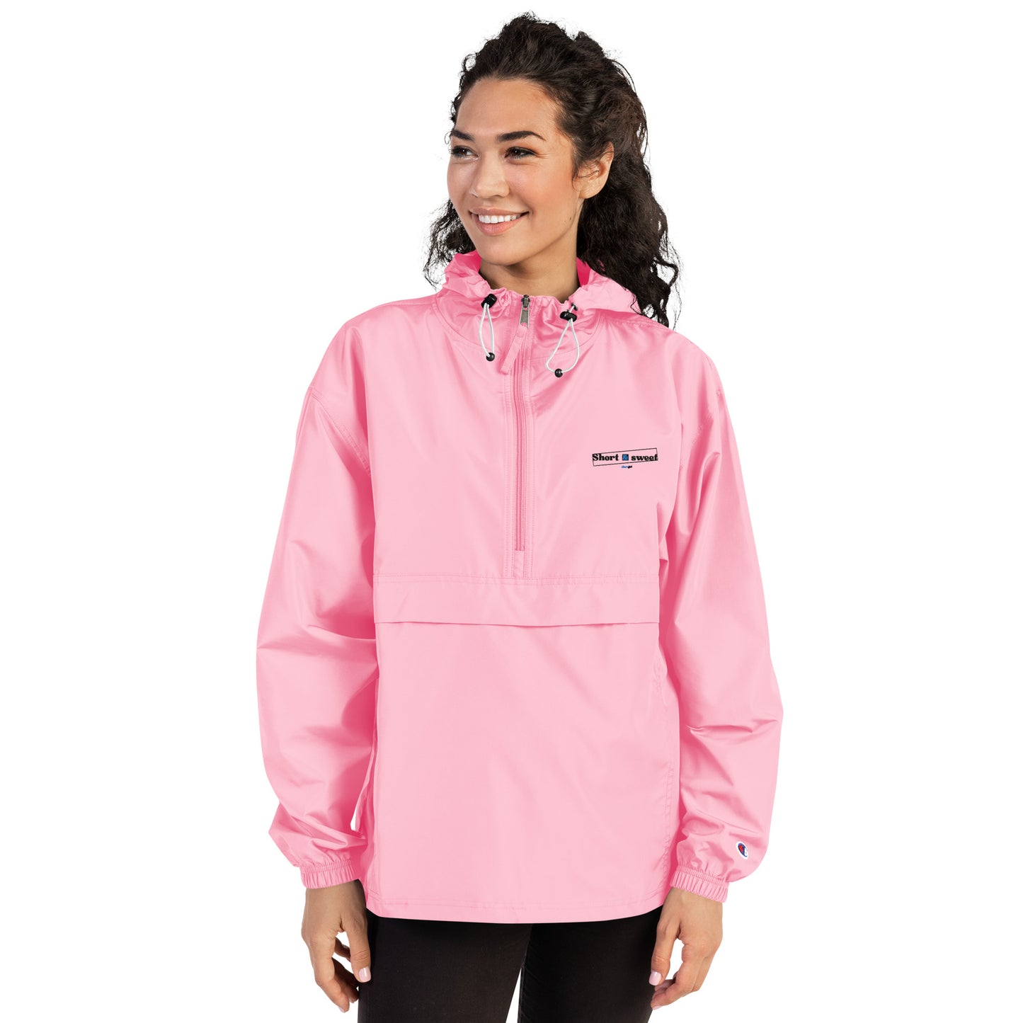 Embroidered Champion Packable Jacket - Short & sweet