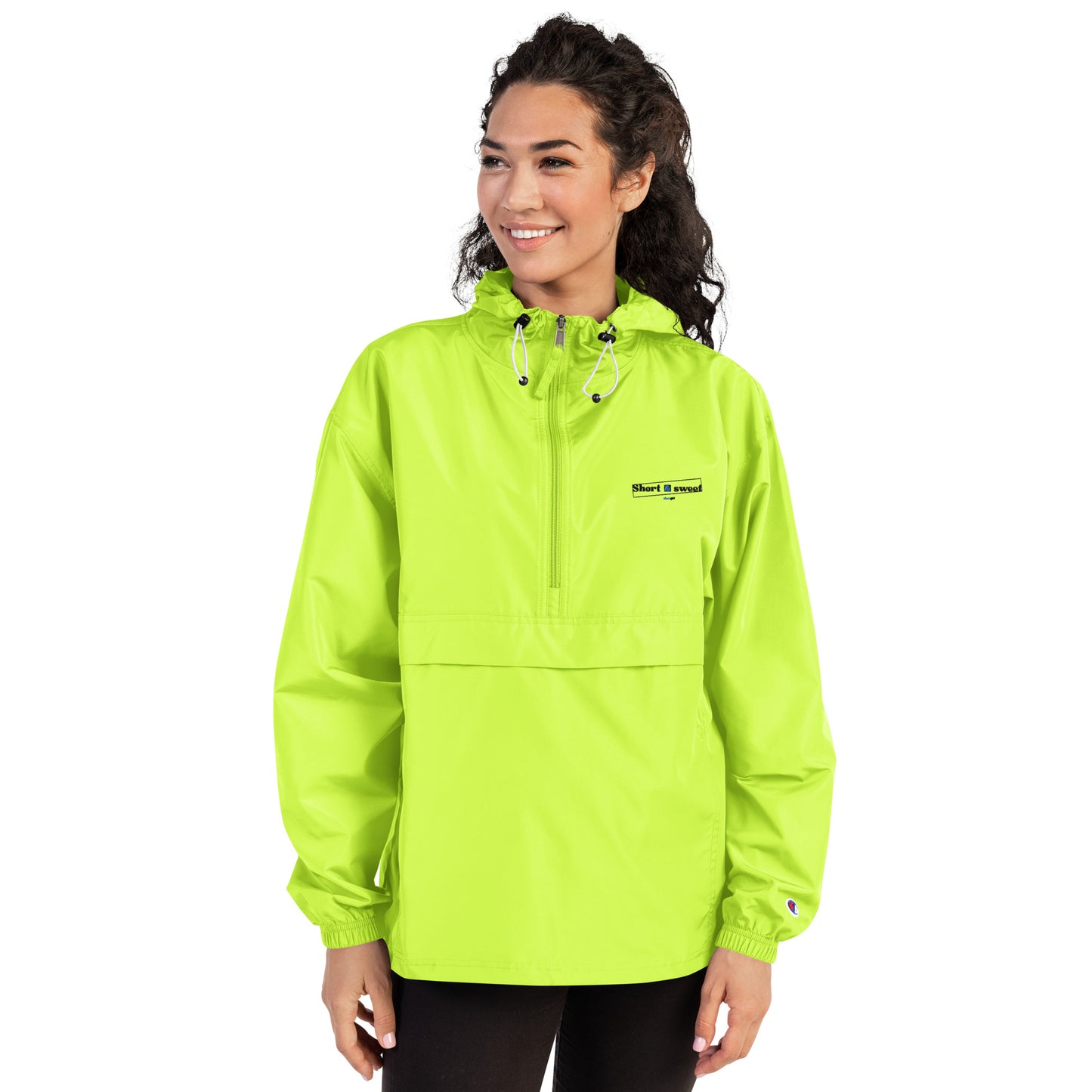 Embroidered Champion Packable Jacket - Short & sweet