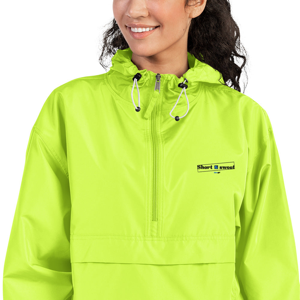 Embroidered Champion Packable Jacket - Short & sweet