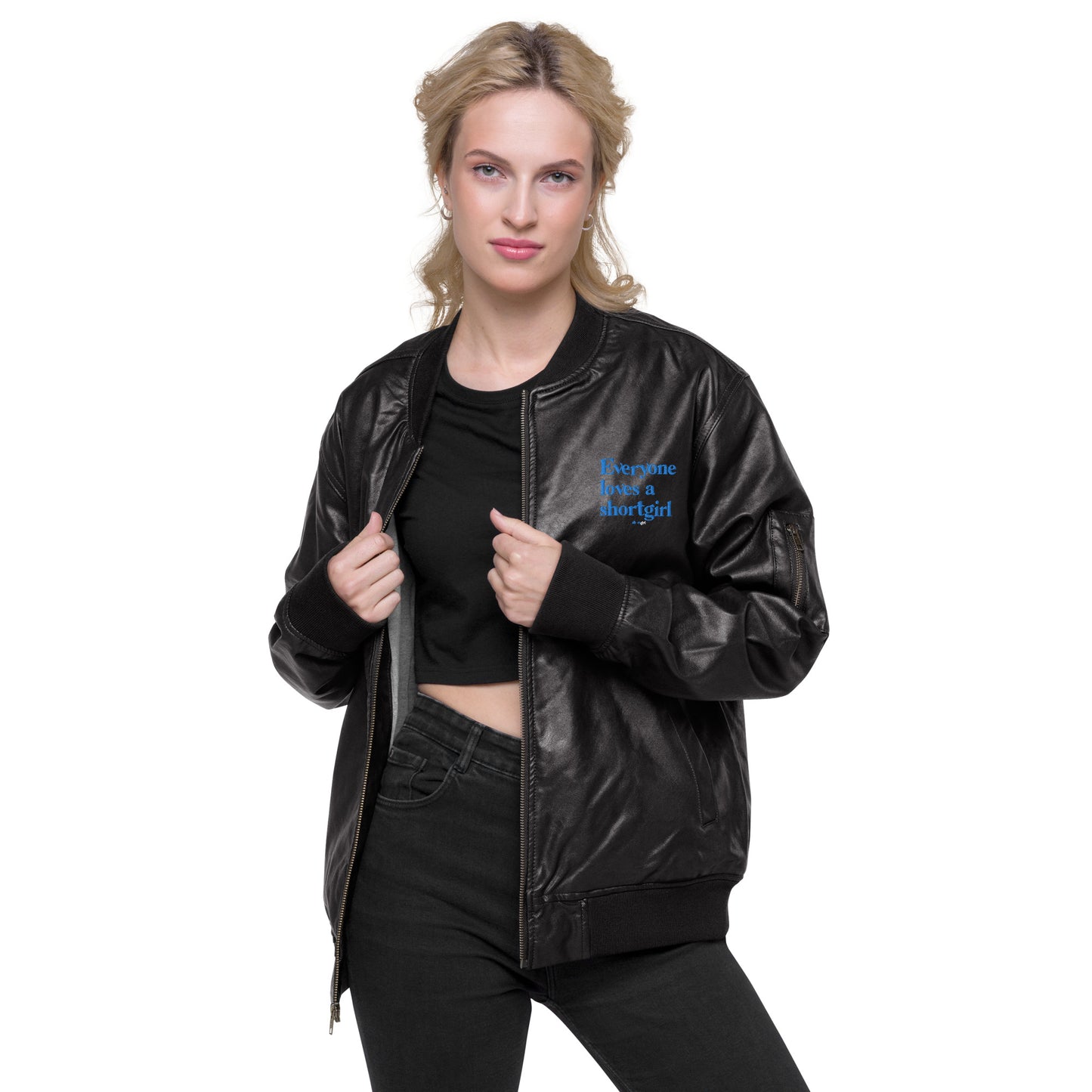 Leather Bomber Jacket - Everyone loves a shortgirl