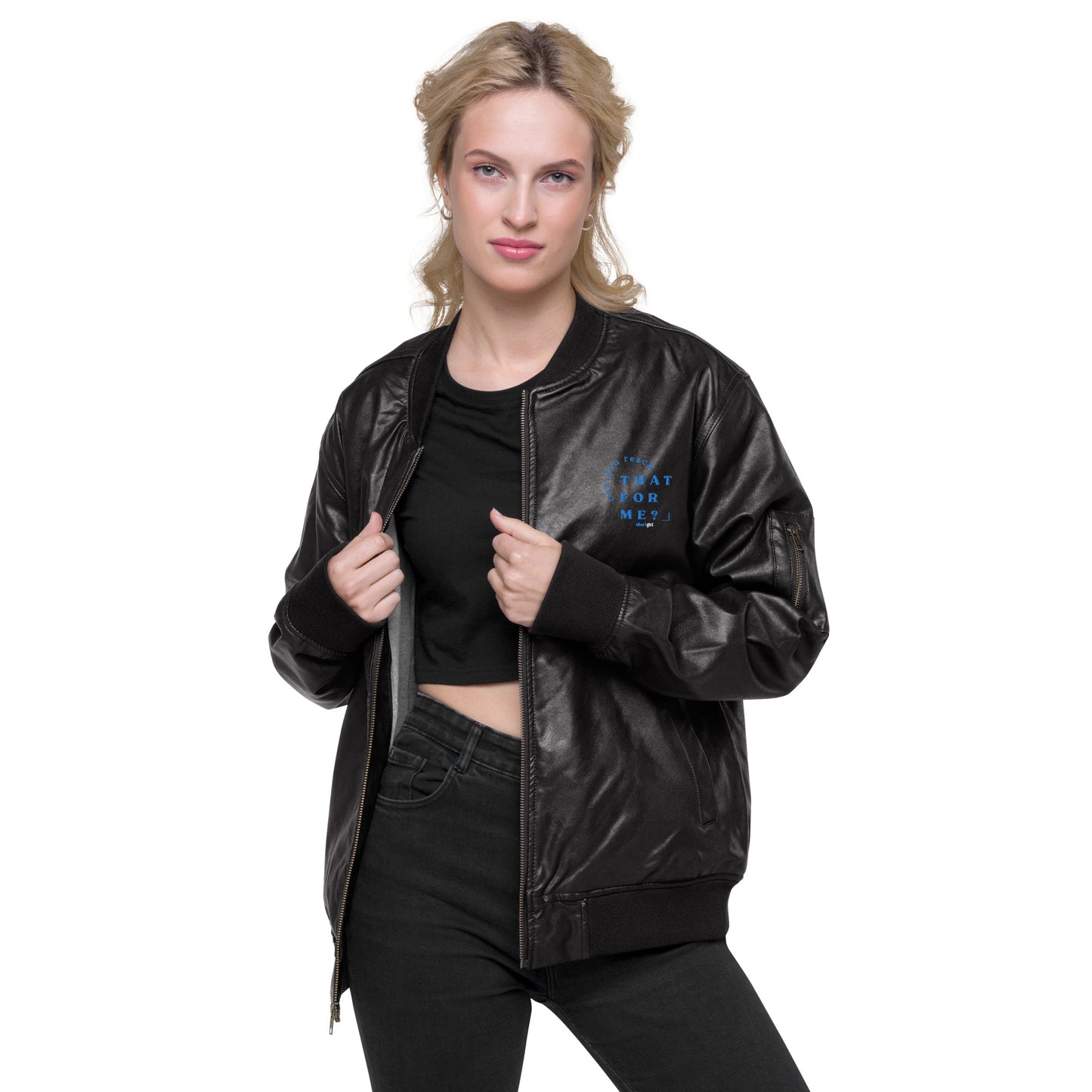 Leather Bomber Jacket - Can you reach that for me?
