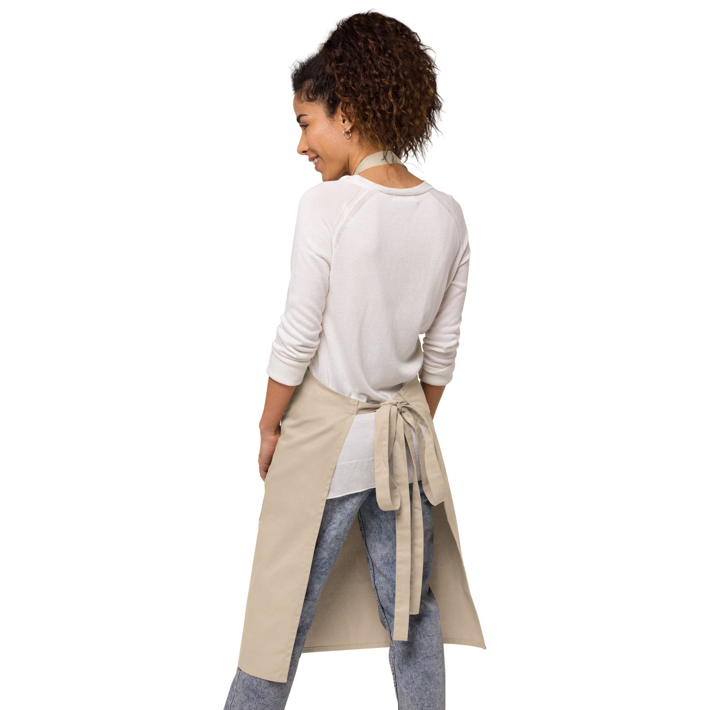 Organic cotton apron - Everyone loves a shortgirl