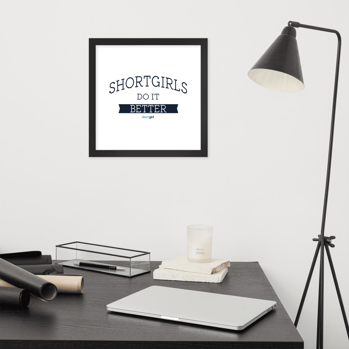 Framed photo paper poster - shortgirl do it better