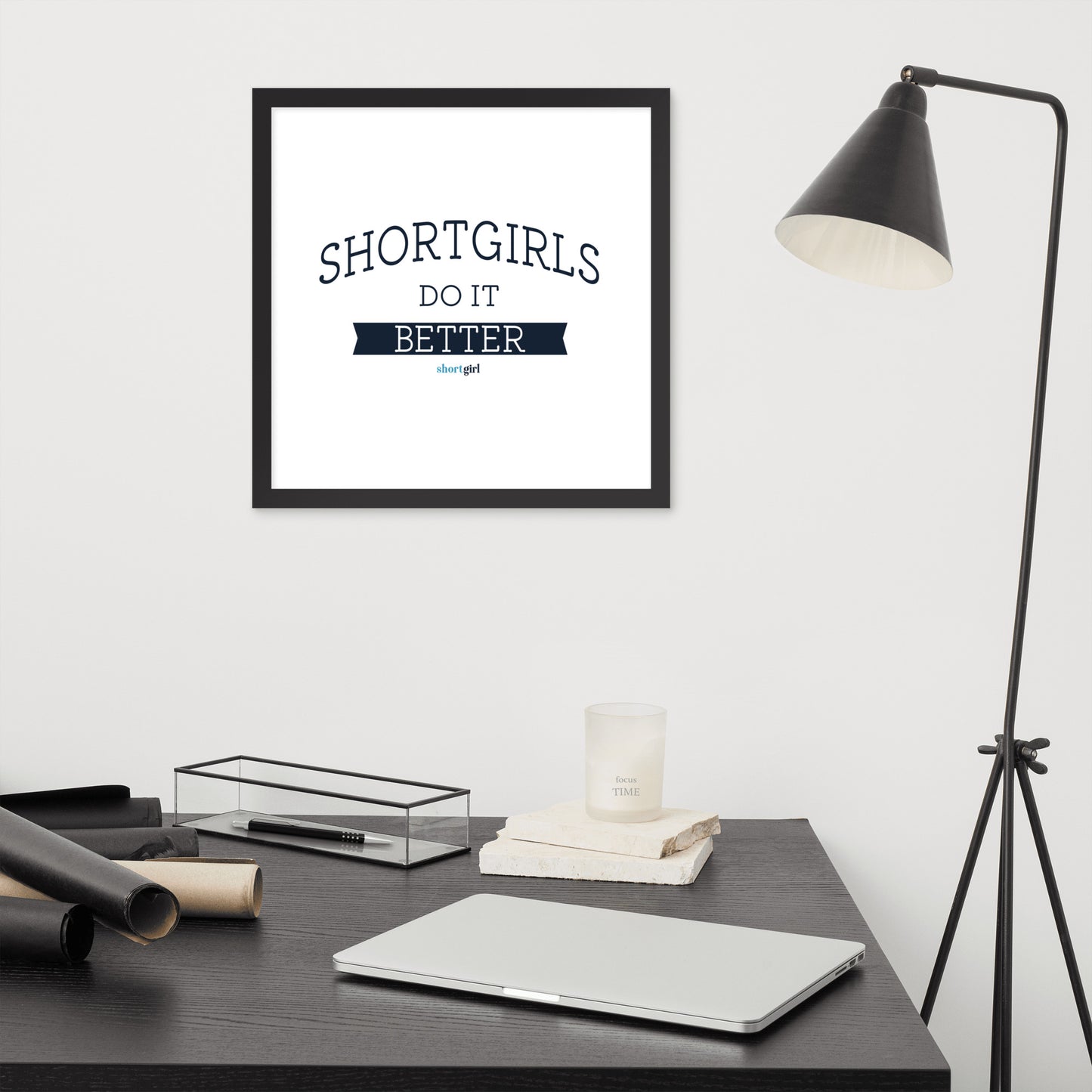 Framed photo paper poster - shortgirl do it better