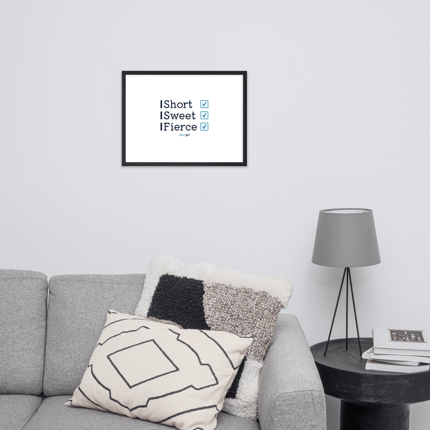 Framed photo paper poster - Short, Sweet, Fierce