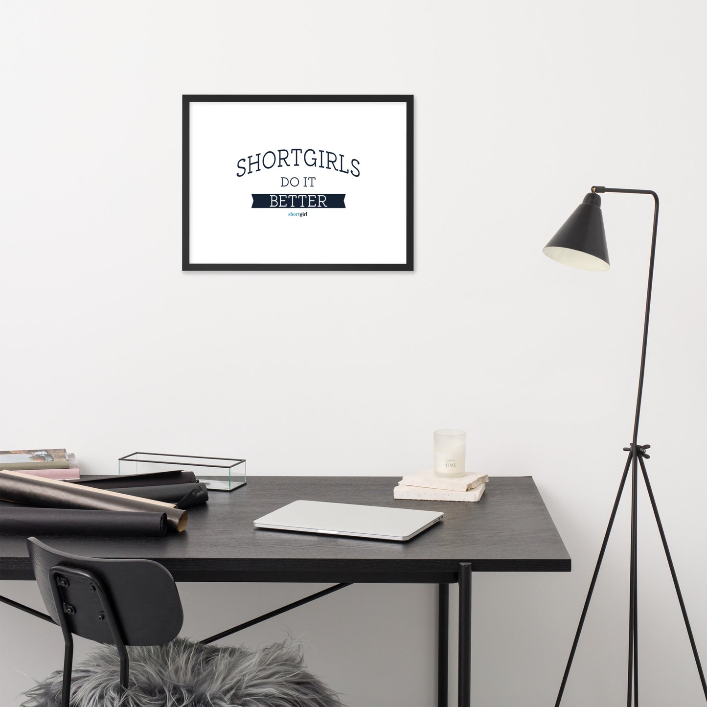 Framed photo paper poster - shortgirl do it better