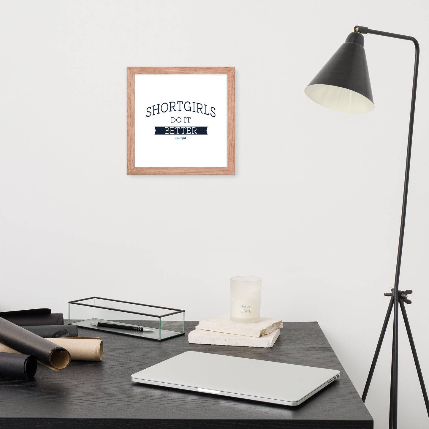 Framed photo paper poster - shortgirl do it better