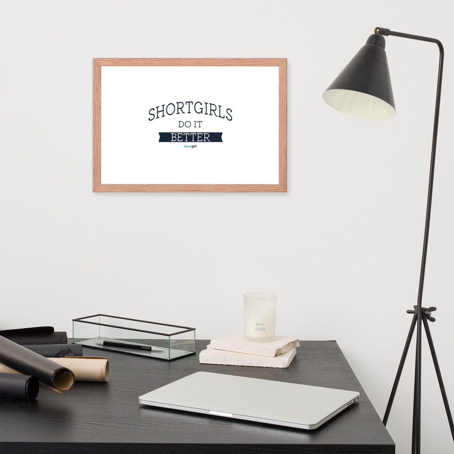 Framed photo paper poster - shortgirl do it better