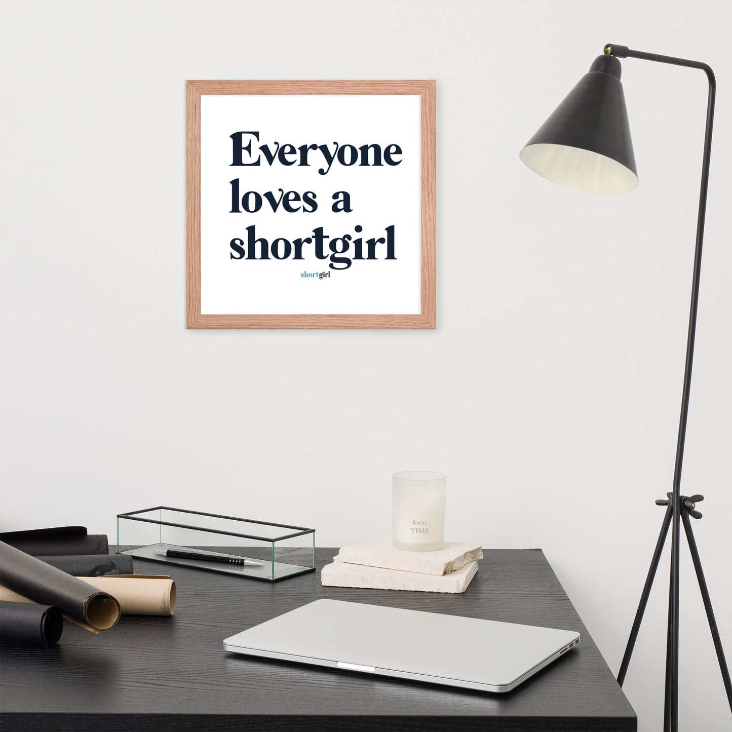 Framed photo paper poster - Everyone loves a shortgirl