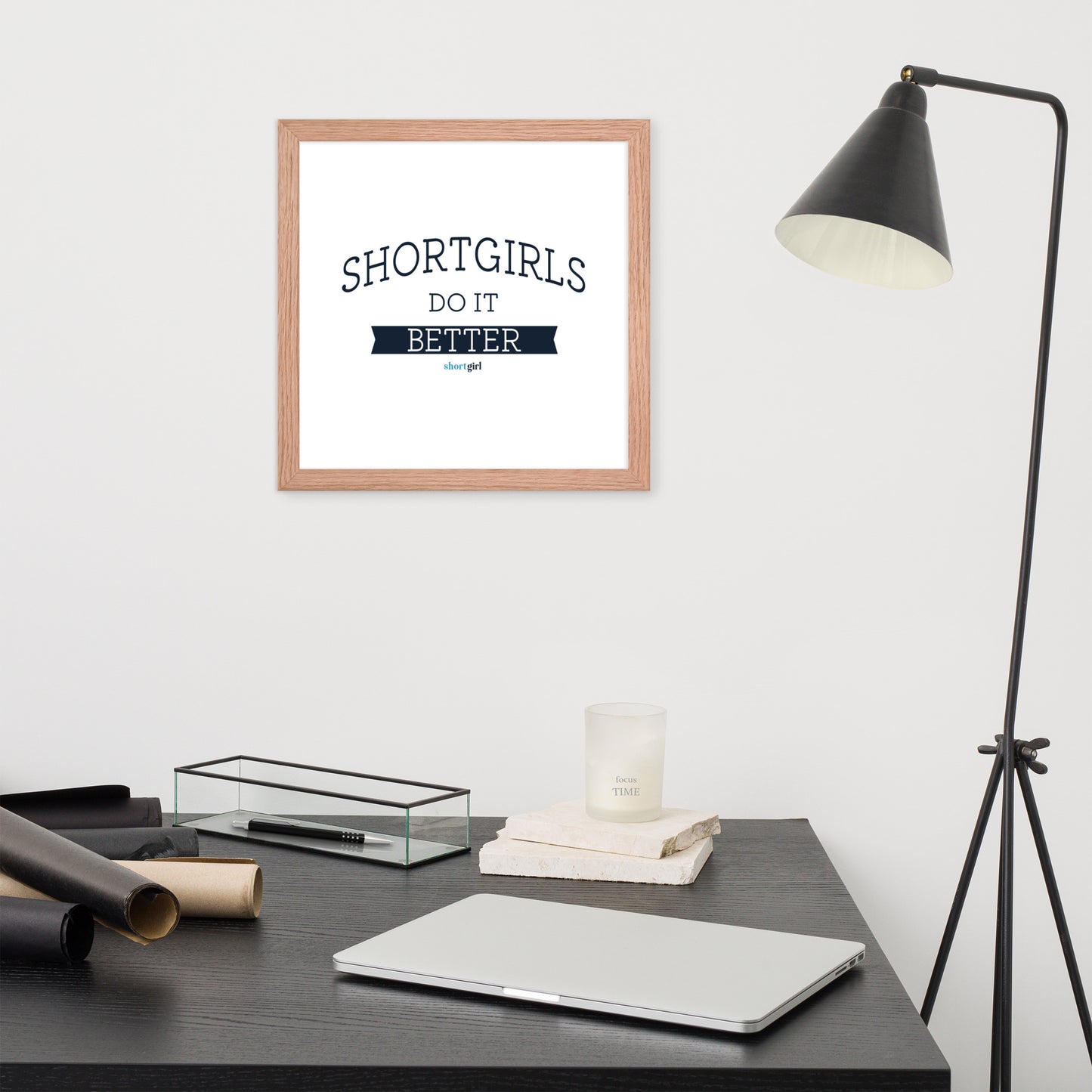 Framed photo paper poster - shortgirl do it better