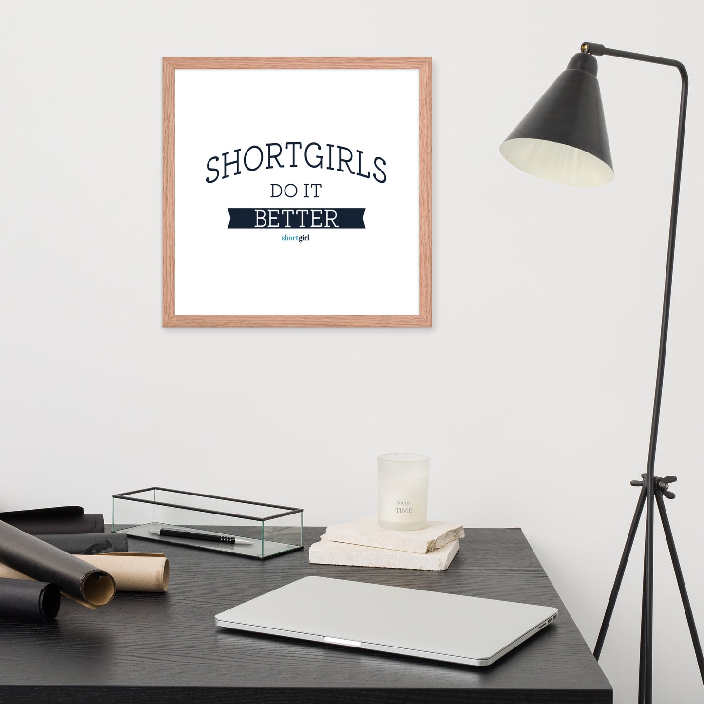 Framed photo paper poster - shortgirl do it better