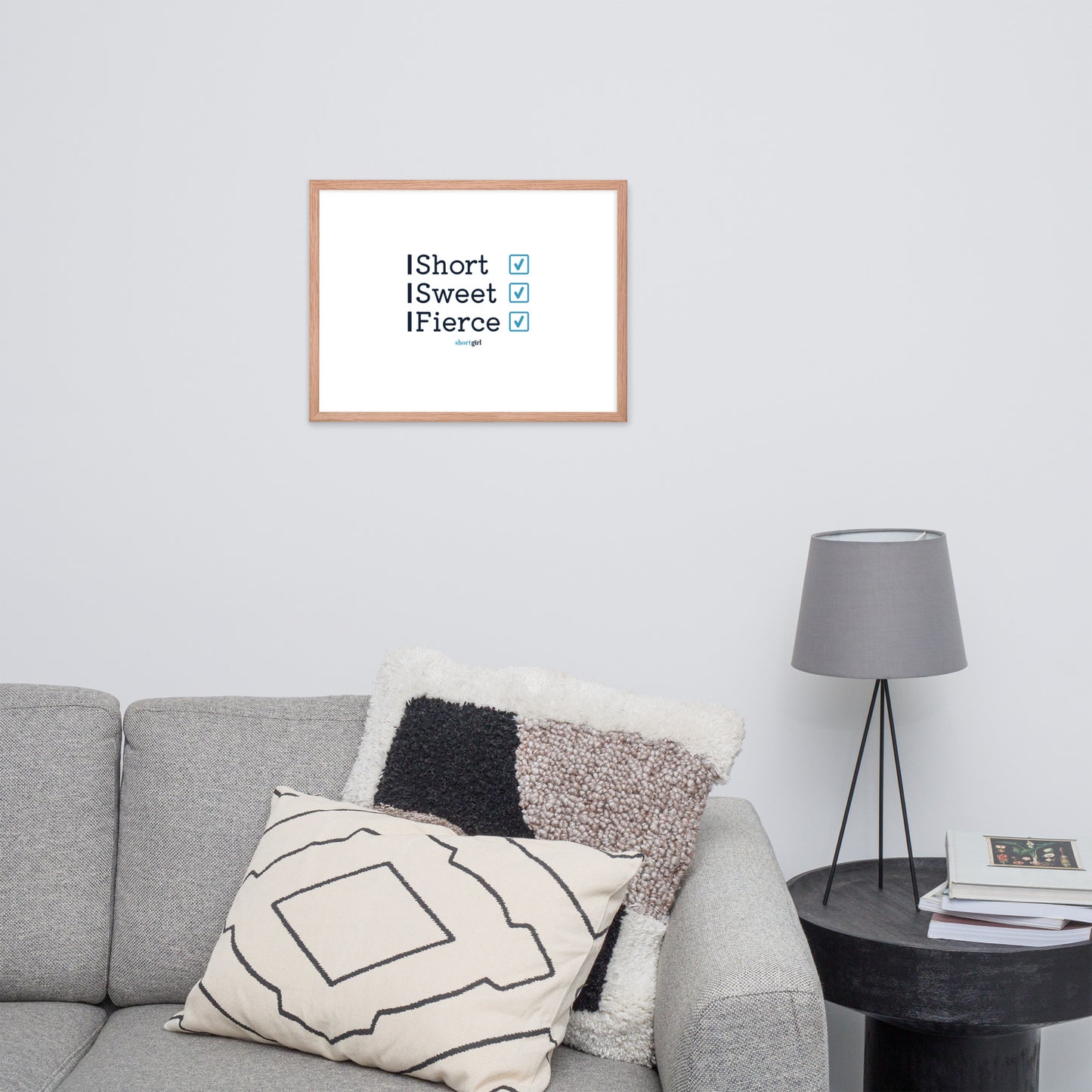 Framed photo paper poster - Short, Sweet, Fierce