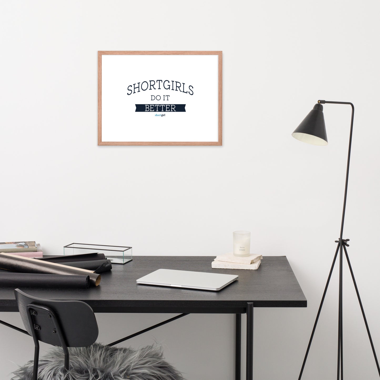 Framed photo paper poster - shortgirl do it better