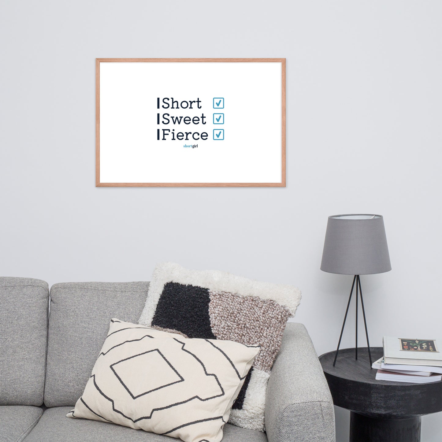 Framed photo paper poster - Short, Sweet, Fierce