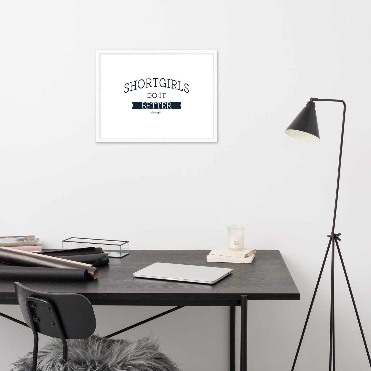 Framed photo paper poster - shortgirl do it better