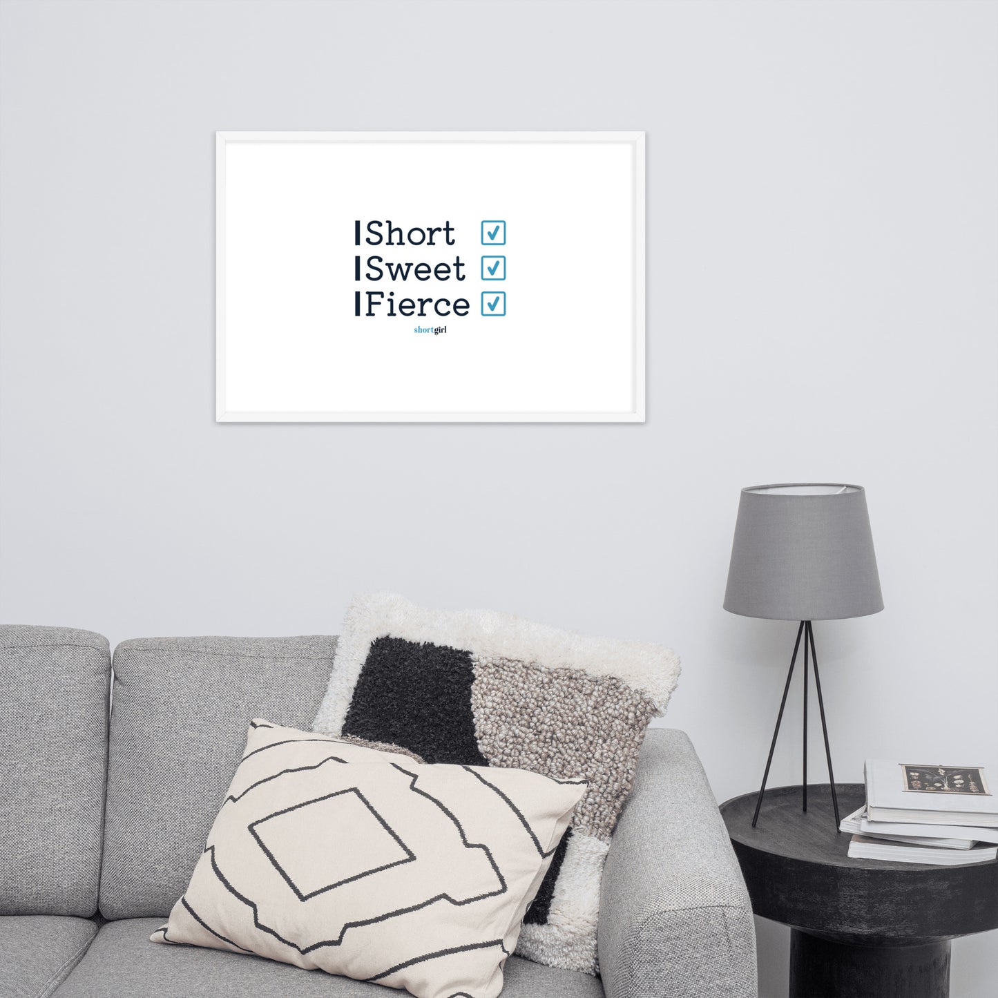 Framed photo paper poster - Short, Sweet, Fierce