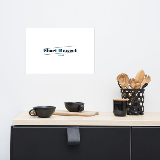Photo paper poster - Short & sweet