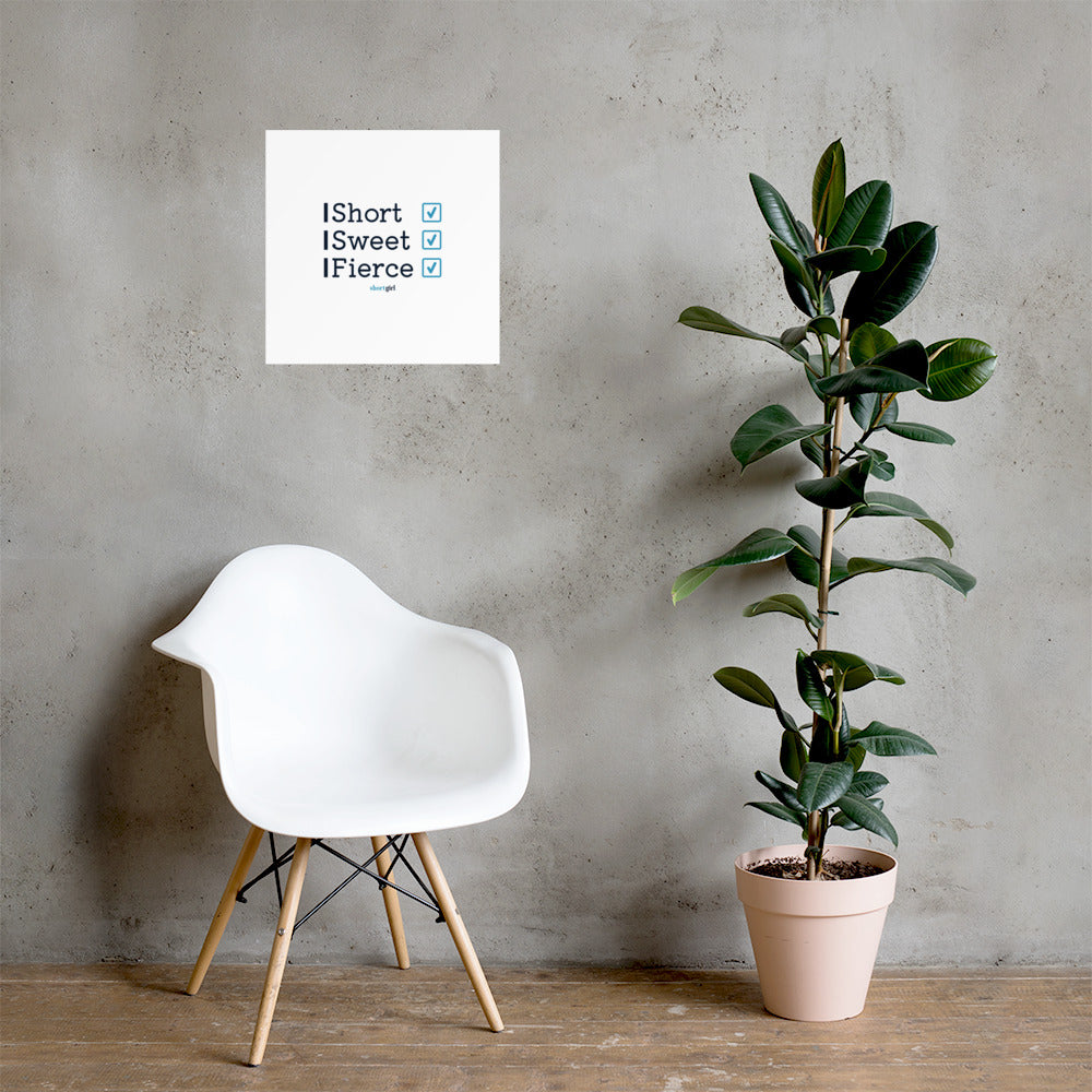 Photo paper poster - Short, Sweet, Fierce