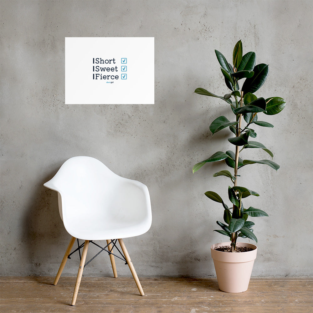 Photo paper poster - Short, Sweet, Fierce