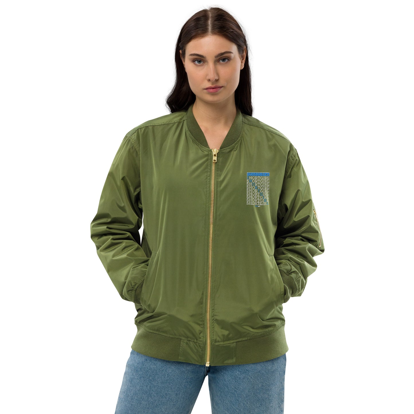 Premium recycled bomber jacket - Proud to be a shortgirl