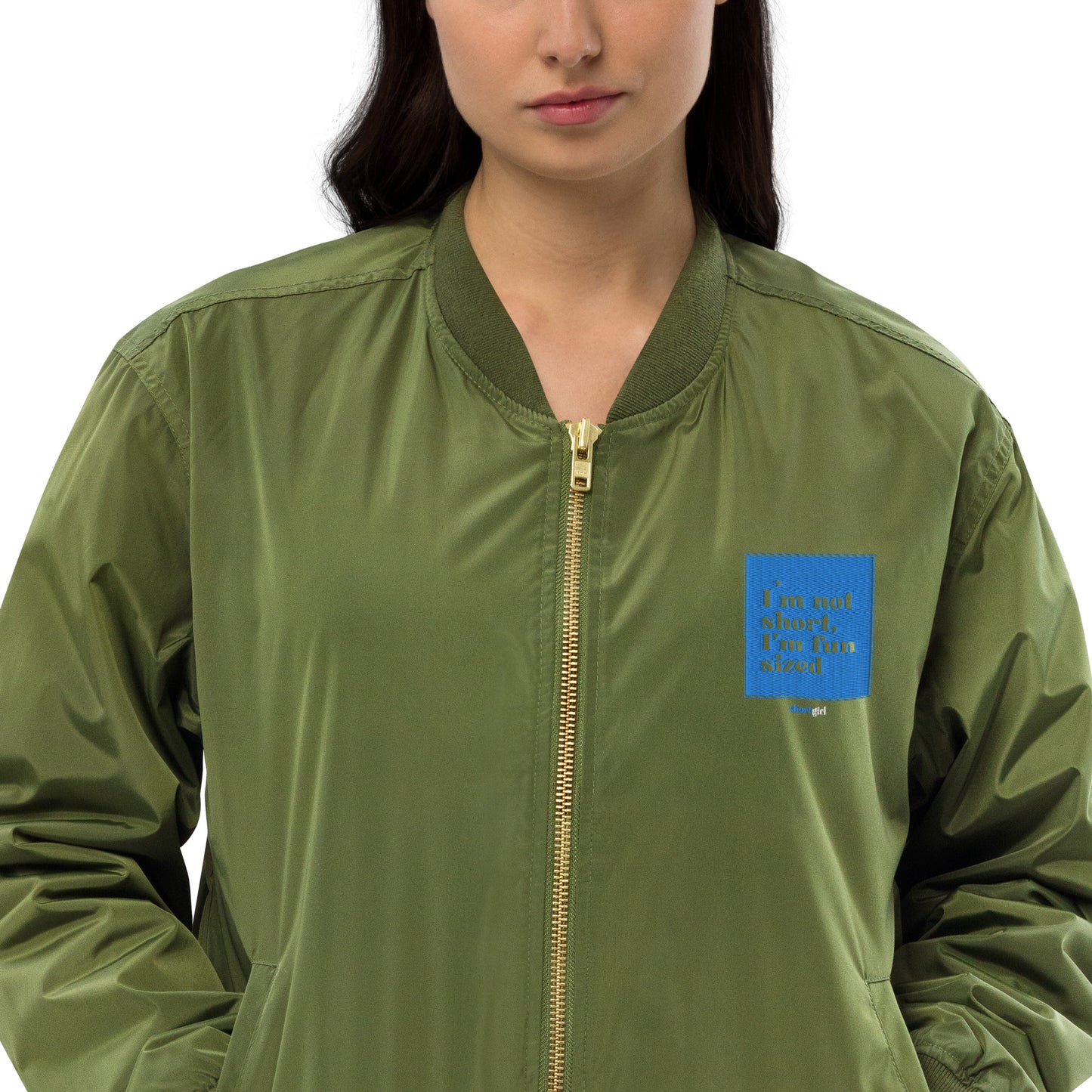 Premium recycled bomber jacket - I'm not short, I'm fun sized