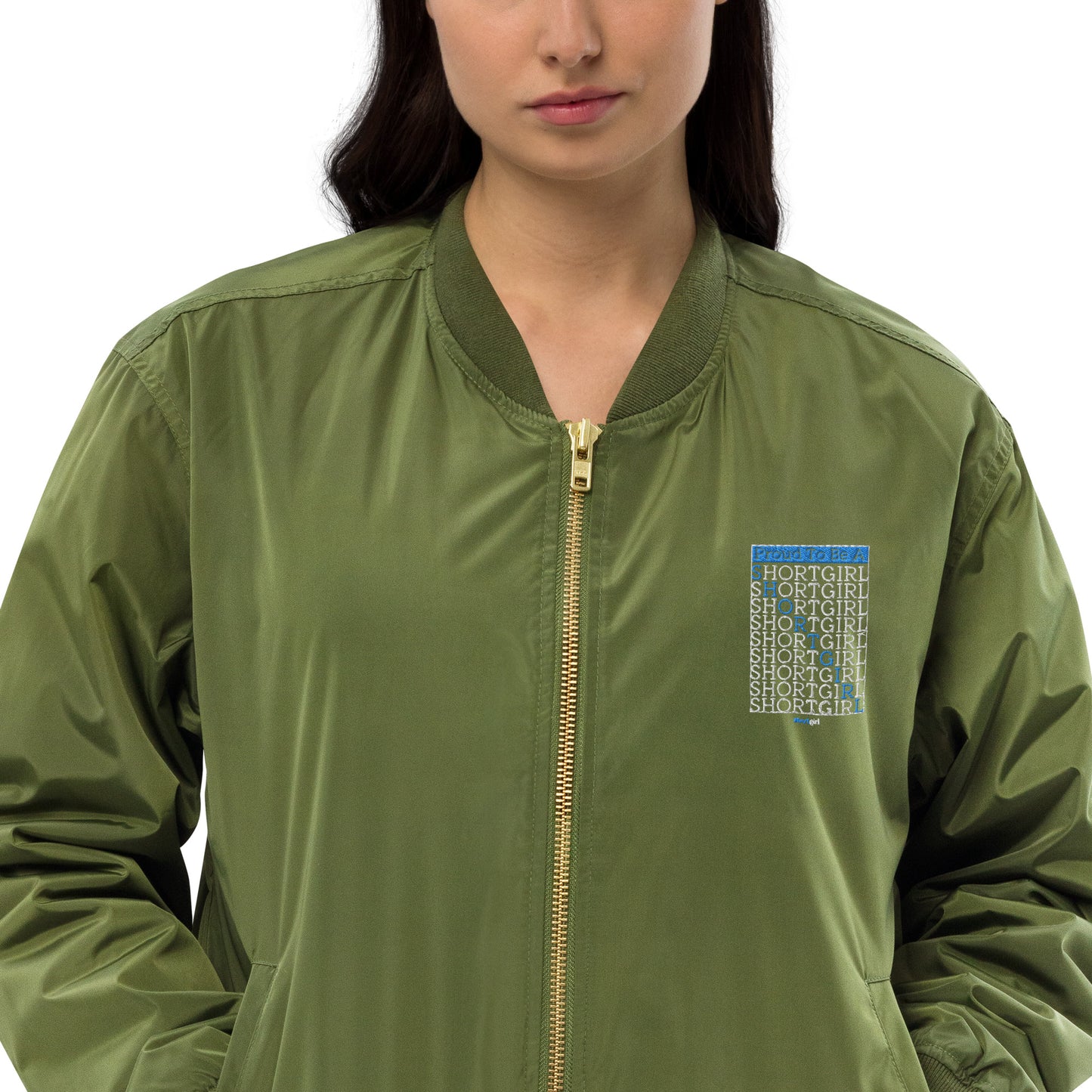 Premium recycled bomber jacket - Proud to be a shortgirl