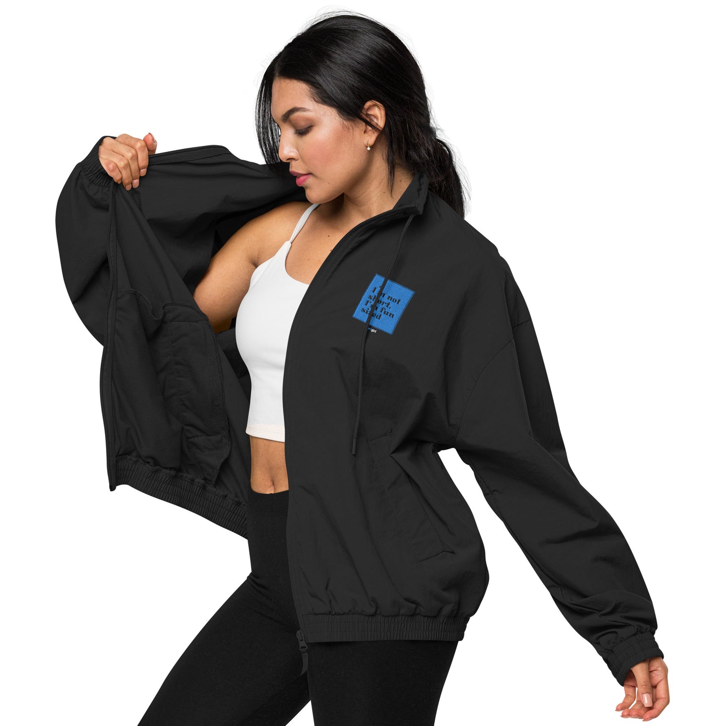 Recycled tracksuit jacket - I'm not short, I'm fun sized