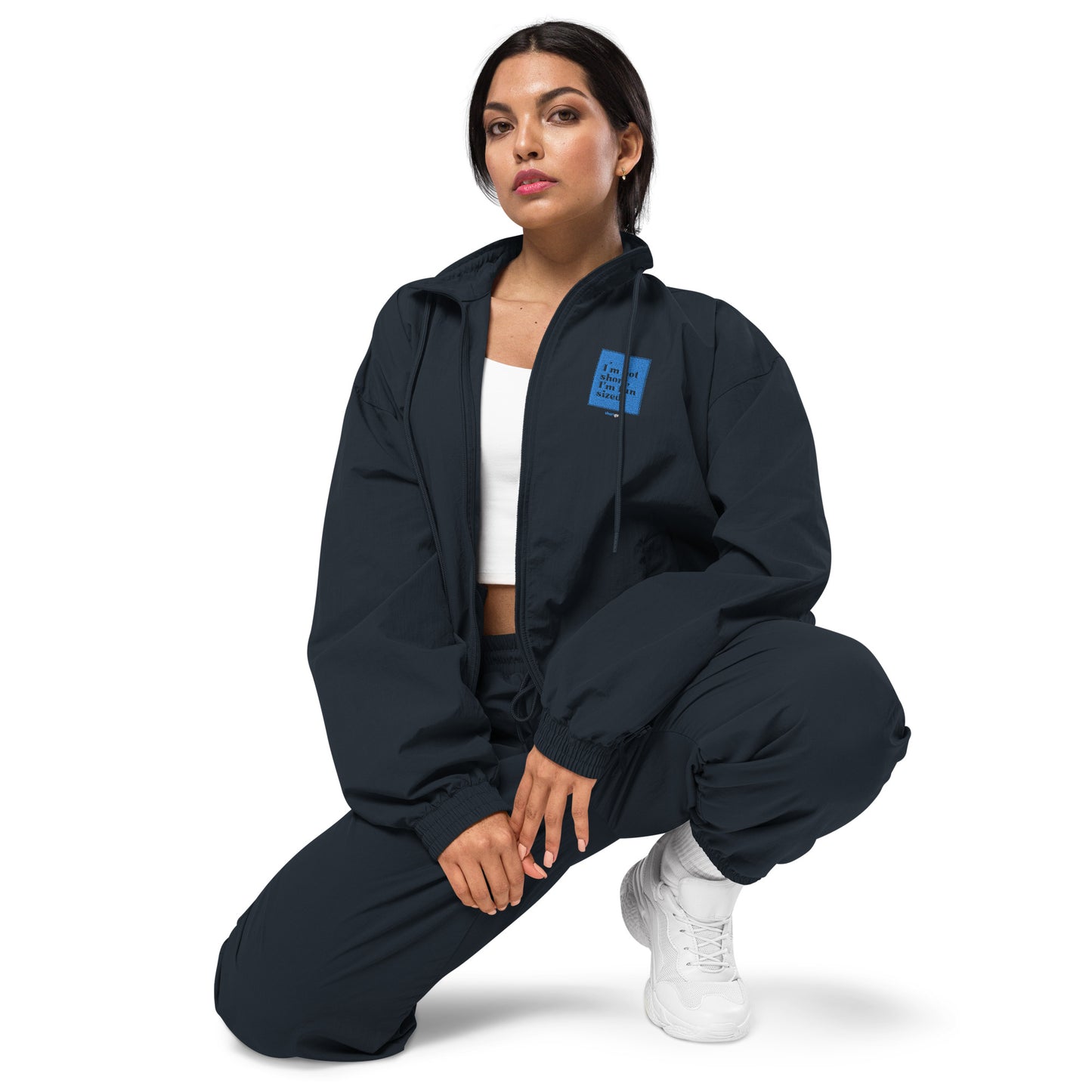 Recycled tracksuit jacket - I'm not short, I'm fun sized