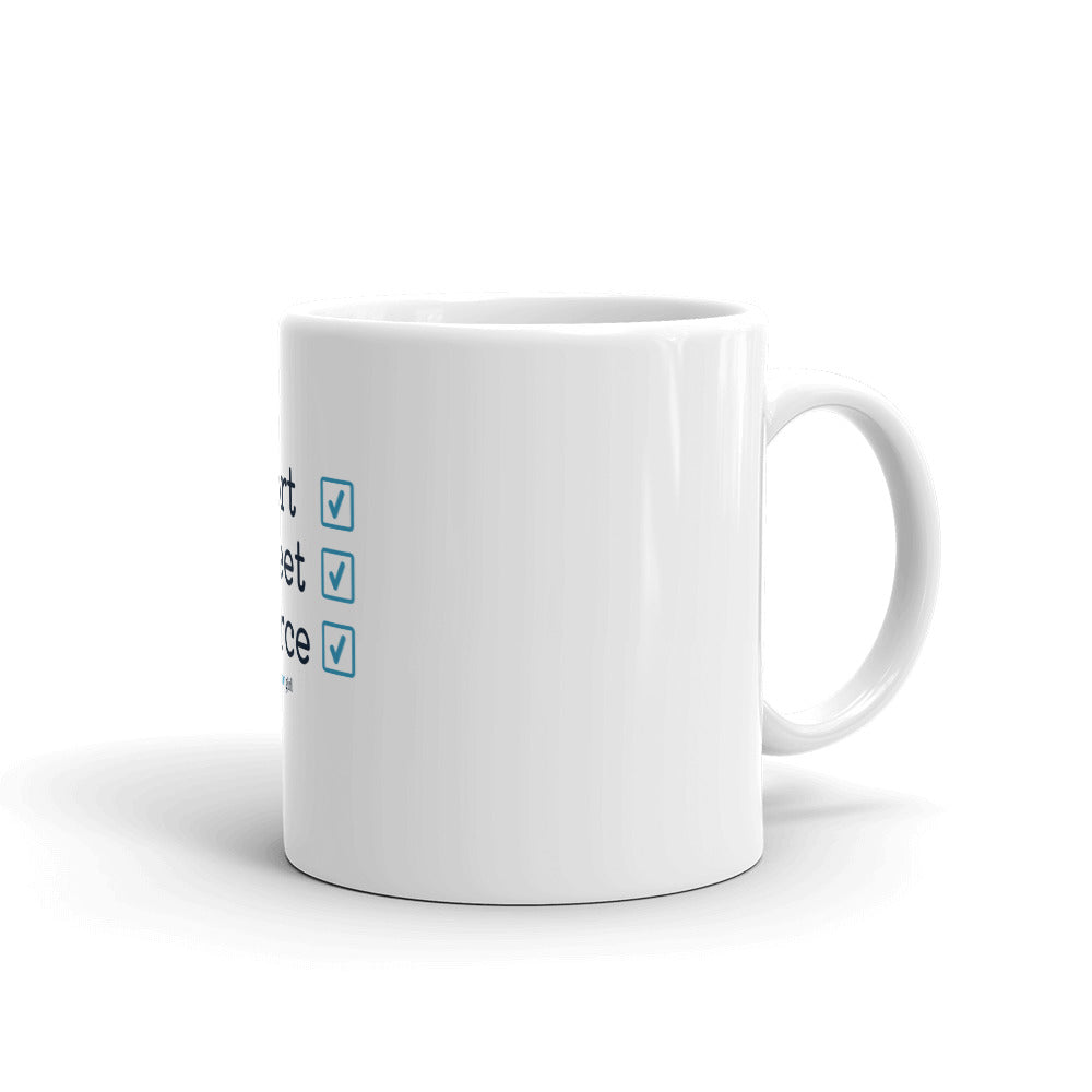 White glossy mug - Short, Sweet, Fierce