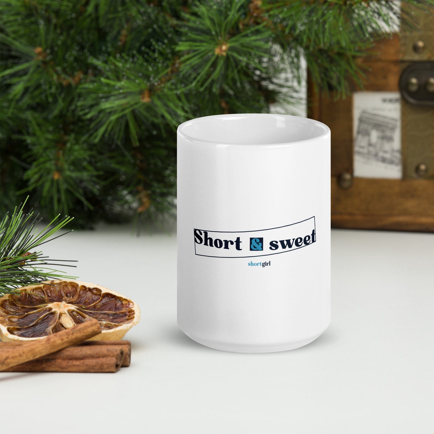 White glossy mug - Short & sweet