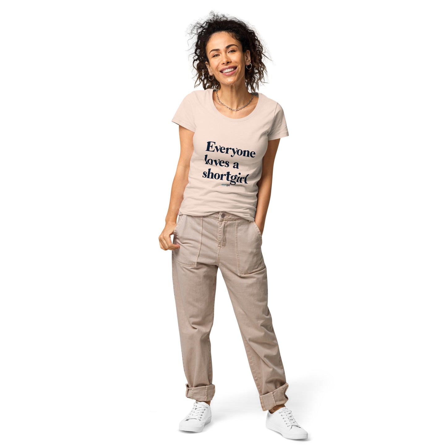 Women’s basic organic t-shirt - Everyone Loves a shortgirl