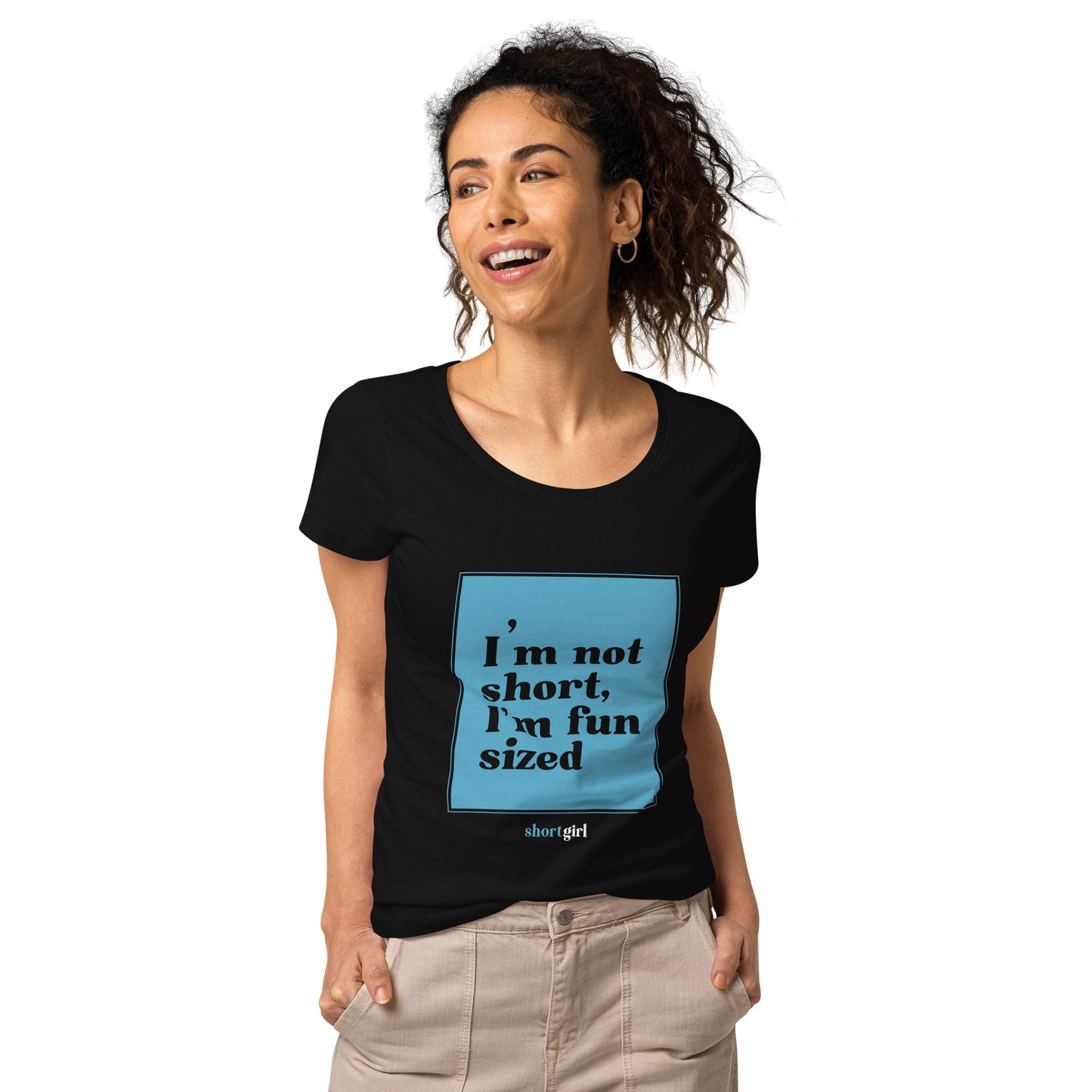 Women’s basic organic t-shirt - I'm not short, I'm fun sized