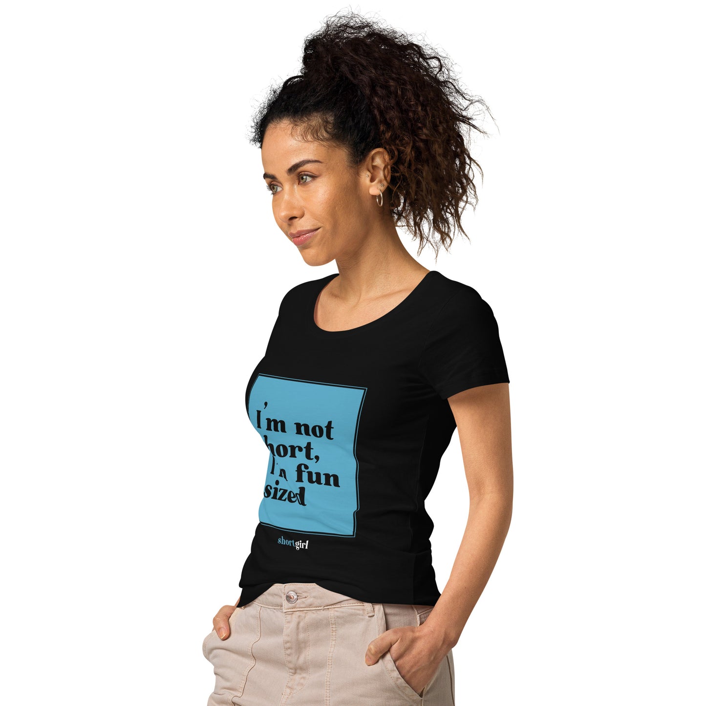 Women’s basic organic t-shirt - I'm not short, I'm fun sized