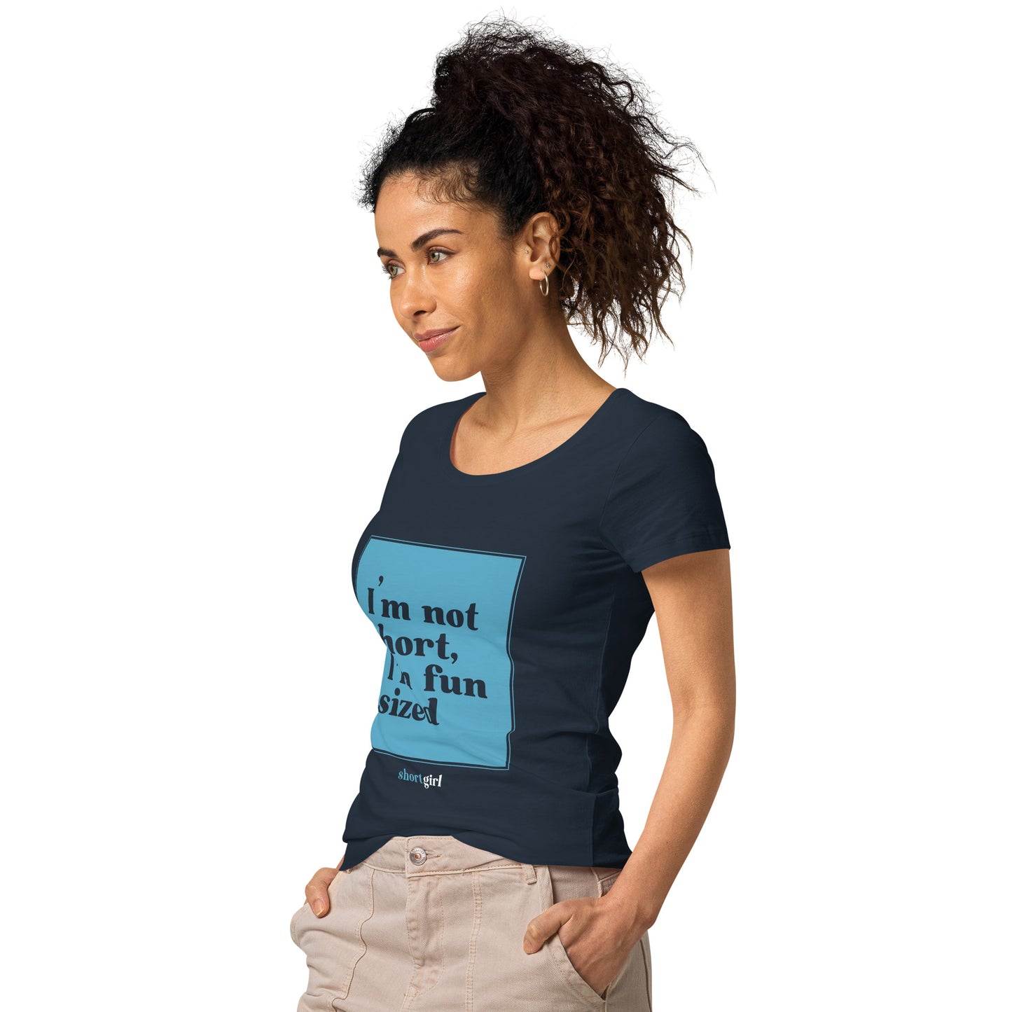 Women’s basic organic t-shirt - I'm not short, I'm fun sized