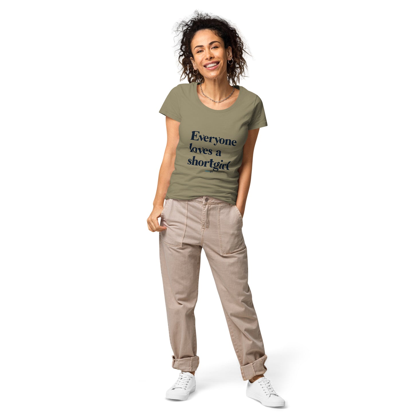 Women’s basic organic t-shirt - Everyone Loves a shortgirl