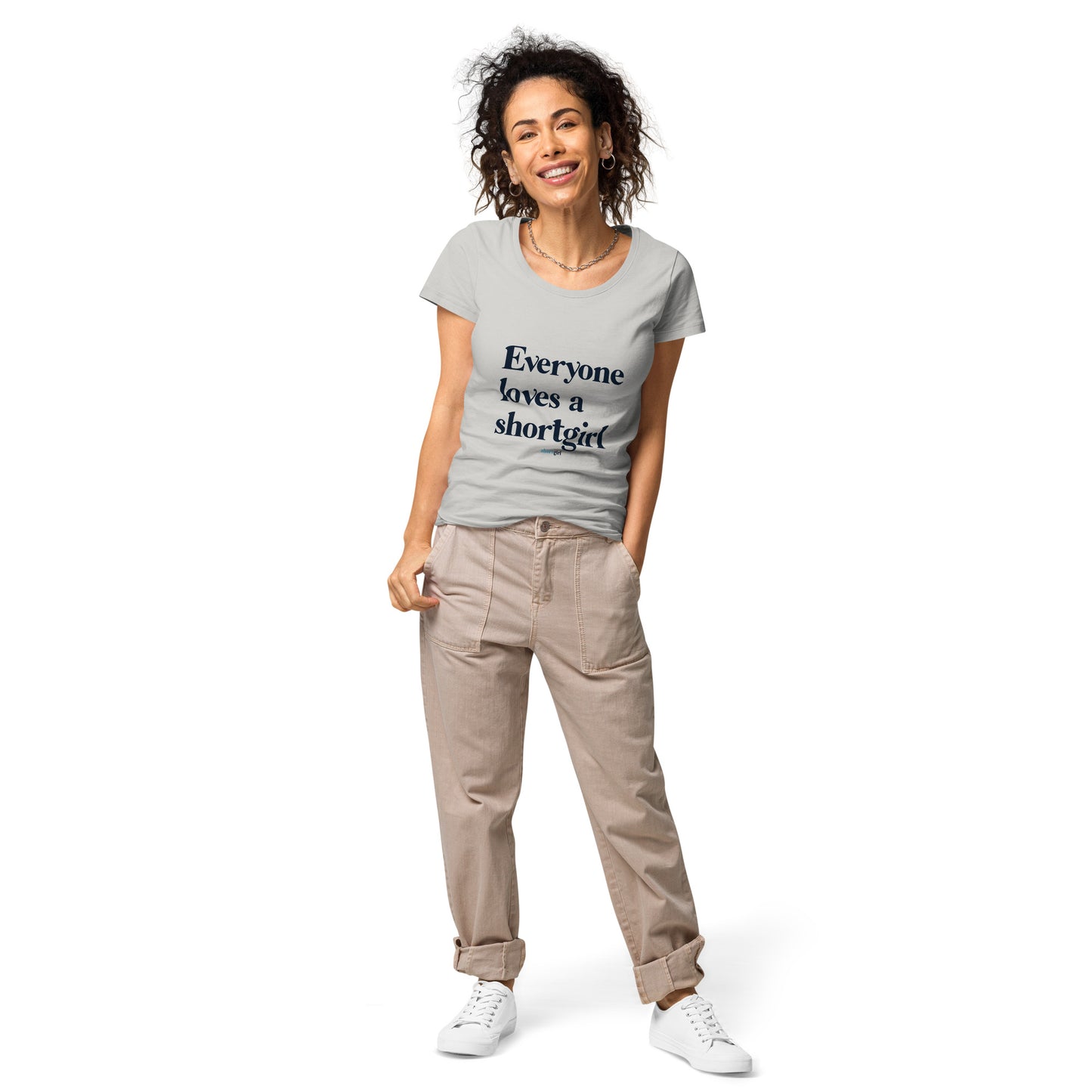 Women’s basic organic t-shirt - Everyone Loves a shortgirl