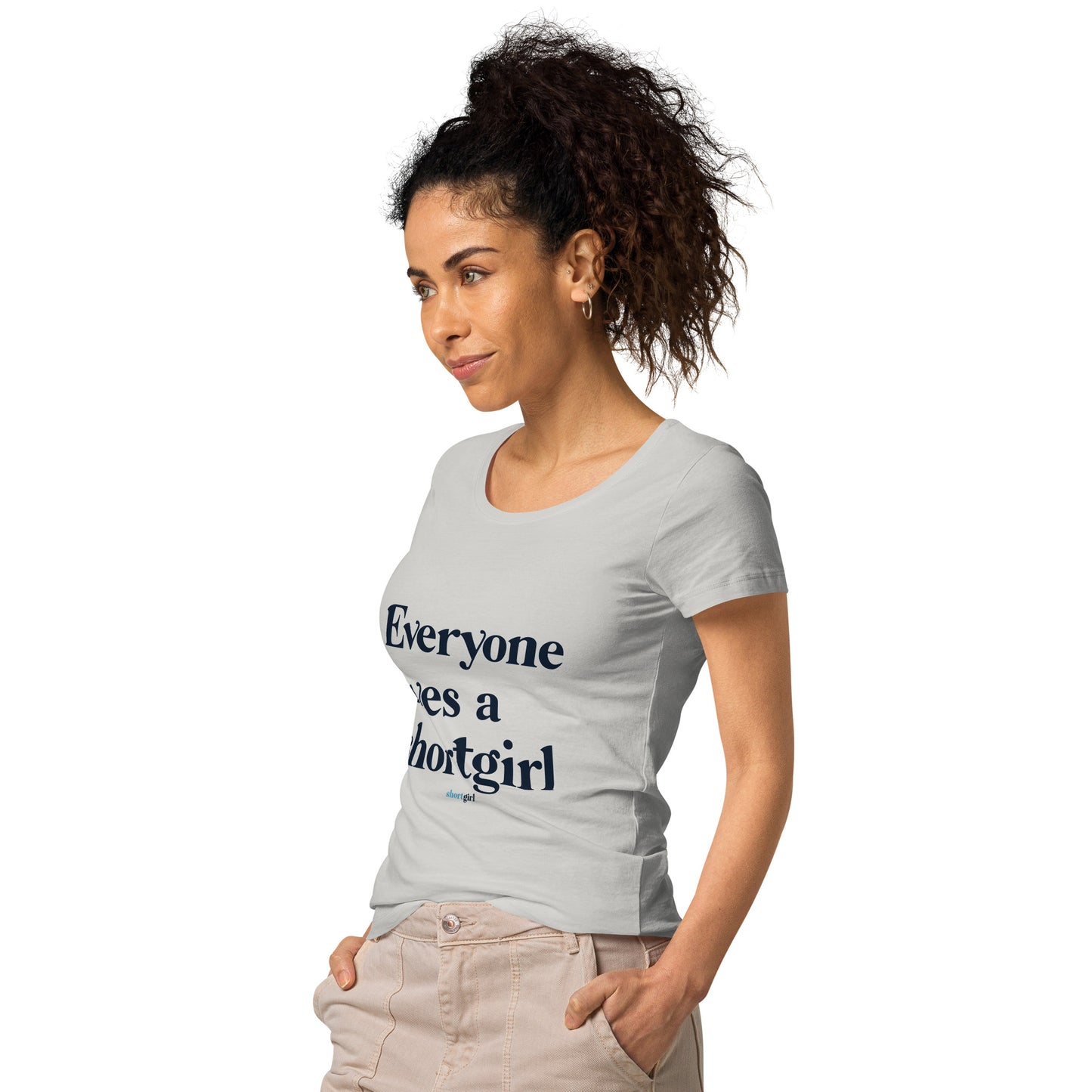 Women’s basic organic t-shirt - Everyone Loves a shortgirl