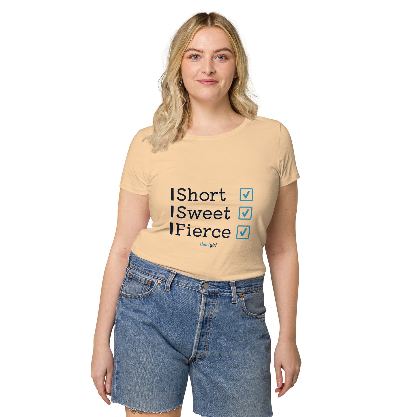 Women’s basic organic t-shirt - Short, Sweet, Fierce