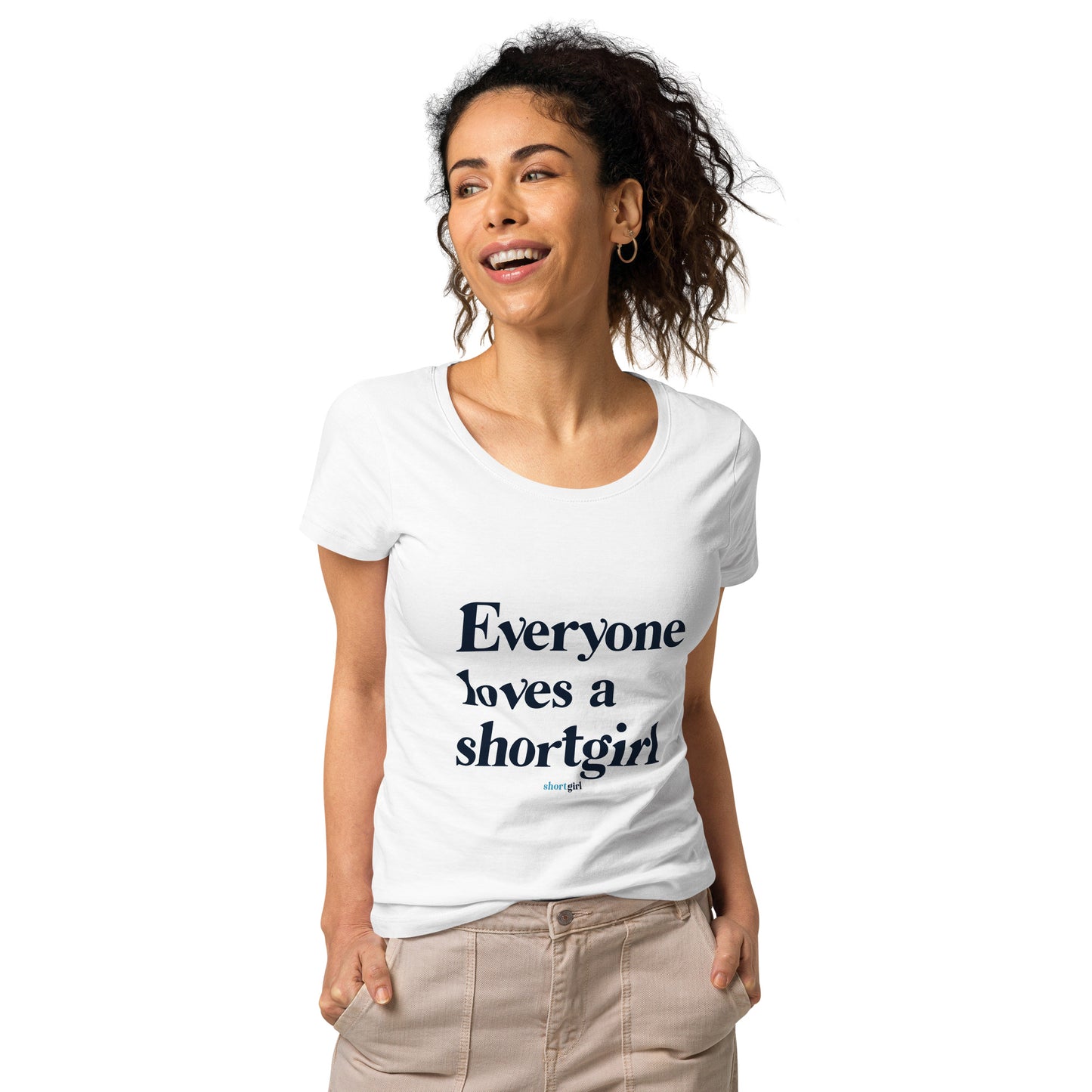Women’s basic organic t-shirt - Everyone Loves a shortgirl