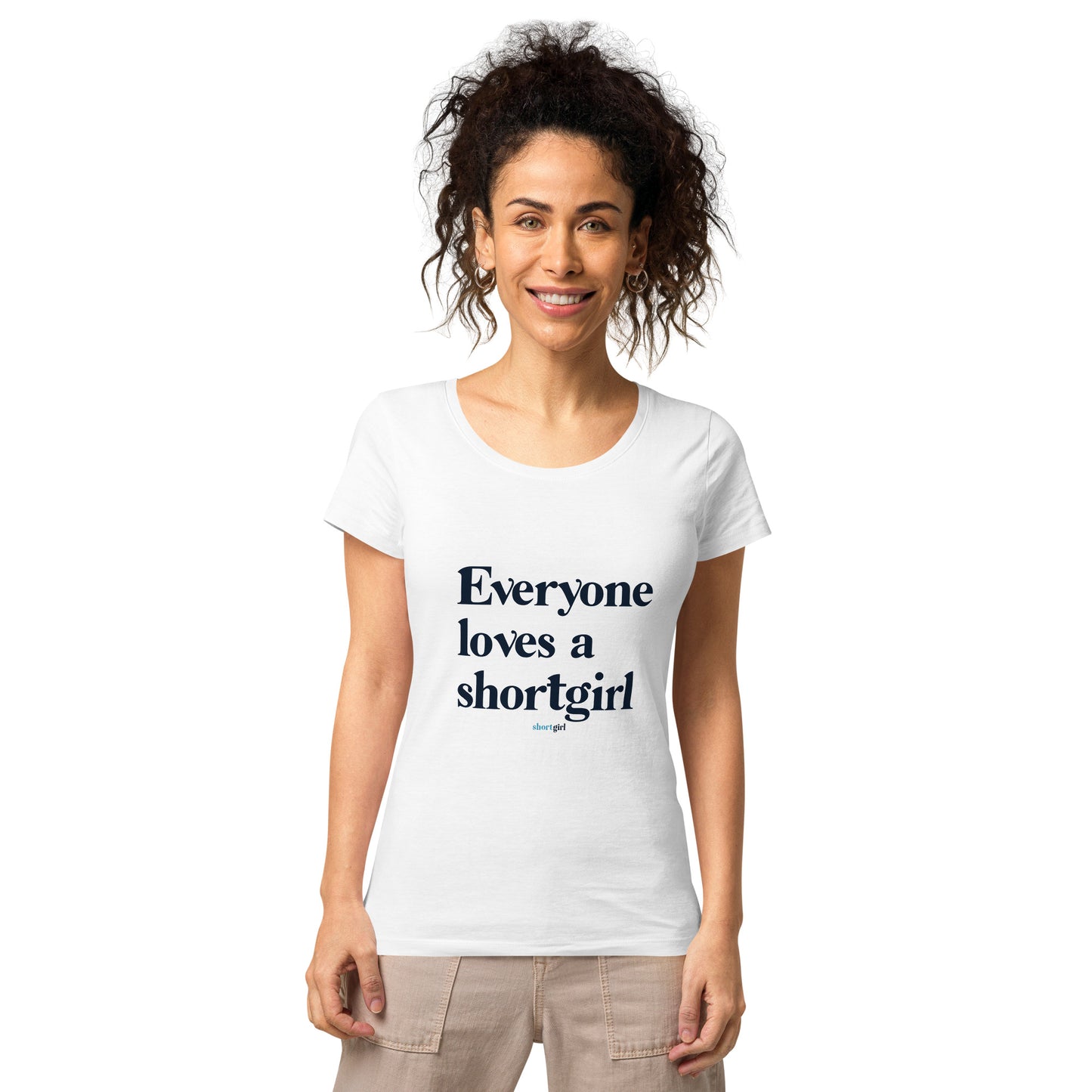Women’s basic organic t-shirt - Everyone Loves a shortgirl